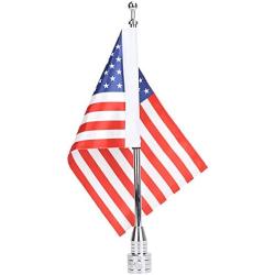 Motocycle Flag Mount and Flag, 6 x 9 USA Flag with Adjustable Flag Flagpole Holder Luggage Racks for Harley Davidson Honda Goldwing CB VTX CBR Yamaha Luggage Racks