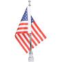 Motocycle Flag Mount and Flag, 6 x 9 USA Flag with Adjustable Flag Flagpole Holder Luggage Racks for Harley Davidson Honda Goldwing CB VTX CBR Yamaha Luggage Racks