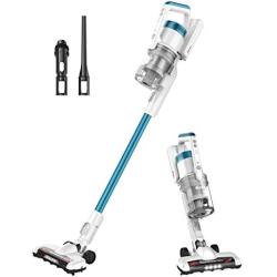 Eureka RapidClean Pro Lightweight Cordless Vacuum Cleaner, High Efficiency Powerful Digital Motor LED Headlights, Convenient Stick and Handheld Vac, Essential, White