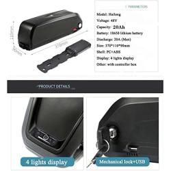 Jieoto 48V Battery 48v 8Ah/10Ah/12.5Ah/15Ah/17.5Ah Including Motor for 250W~850W Electric Mountain Bike/Bike/E-Bike Kit