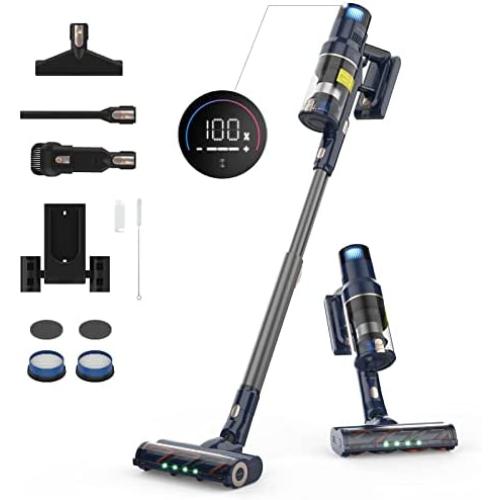Cordless Vacuum Cleaner, VICSONIC Stick Vacuum Cleaner 28Kpa Powerful Suction, 480W BLDC Motor, 60min Runtime with 7 * 2500mAh Battery, Lightweight Vacuum for Pet Hair Carpet Hard Floor