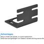 MECCANIXITY Motor Bracket Motor Mounting Holder 45.5x57.5x51mm Black for 3420 Motor