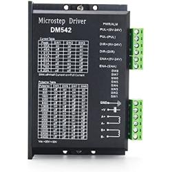 RATTMMOTOR DM542 Stepper Driver CNC Microstep Stepper Motor Driver 1-4.2A DM542 Digital Nema17 Nema23 Stepper Motor Controller 20-50VDC for 3D Printer CNC Router Engraver Milling Machine