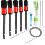Car Detailing Brush Kit, Car Brushes for Detailing, Auto Detailing Brushes for Cleaning Wheels, Interior, Exterior, Skylight, Leather(10 Pcs)