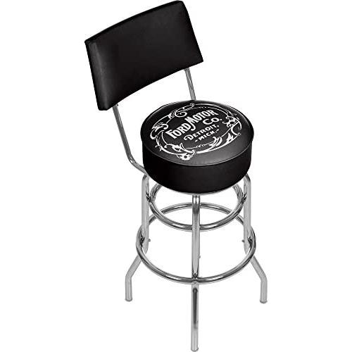 Trademark Gameroom Ford Swivel bar Stool with Back - Vintage 1903 Ford Motor Co