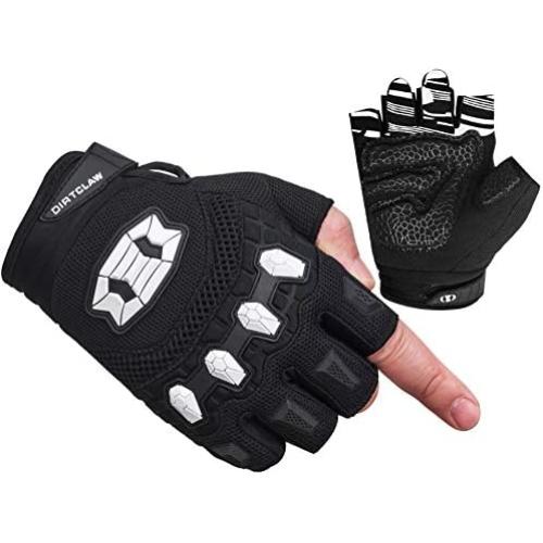 Seibertron Dirtclaw Adult BMX MX ATV MTB Road Racing Mountain Bike Bicycle Cycling Off-Road/Dirt Bike Gel Padded Anti - Slip Palm Fingerless Gloves Motorcycle Motocross Sports Gloves