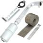 YOXUFA Upgraded Exhaust Header Pipe Muffler Kit for Non Hemi Predator 212cc GX160 GX200 Coleman KT196 Baja Warrior MB200 196cc 6.5hp Hammerhead 80T Mini Bike Go Kart Small Engine Performance Parts