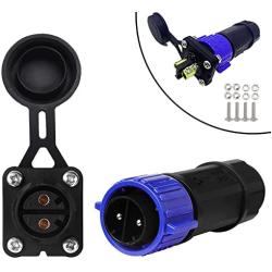 Trolling Motor Plug Receptacle Set, 50Amp Waterproof IP67 Connector for Motor,12V/24V/ 36V/48V Plug for Trolling Motor,Marine Boat Power Connector for Trolling Motors Compatible