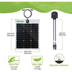 TP-solar Flexible Solar Panel 50W 24V/12V Monocrystalline Bendable - 50 Watt 12Volt Semi-Flexible Mono Solar Panels Charger Off-Grid for RV Boat Cabin Van Car Uneven Surfaces