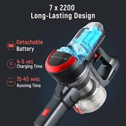 Fabuletta 10-in-1 Cordless Vacuum Cleaner - 24Kpa 250W Brushless Motor Stick Vacuum, Up to 45 Mins Max Runtime Detachable Battery, Led Display, Lightweight Vacuum for Carpet Hard Floor Pet Hair