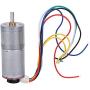 GA25-370 Gear Motor DC with Speed Encoder, Stainless Steel High Torque Electric Micro Speed Reduction Geared Motor Brush DC Motors Reducer Copper (DC12V 300RPM)