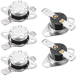 uxcell KSD301 Thermostat 55°C/131°F 10A Normally Open N.O Adjust Snap Disc Temperature Switch for Microwave,Oven,Coffee Maker 5pcs