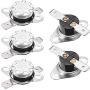 uxcell KSD301 Thermostat 55°C/131°F 10A Normally Open N.O Adjust Snap Disc Temperature Switch for Microwave,Oven,Coffee Maker 5pcs