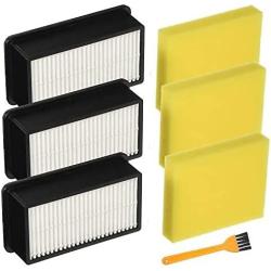 Mochenli Replacement Filters for Bissell 1008 CleanView Vacuums ,3 Pack HEPA Filters + 3 Pack Post-Motor Filters, Compare to Part 2032663 & 1601502