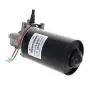 Fielect DC 24V 50RPM Reversible Worm Geared Motor Electric Gear Motor High Torque Turbine Worm Gear Box Motor, Right Threaded Shaft GW70105
