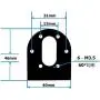 Black 37mm DC Gear Motors Mounting Bracket, Iron Anti-rust Gearbox L-shape Fixed Seat, Gear Reduction Motor Holder