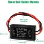 4PCS Upgraded Brake Light Flasher Controller, 12V-85V Flash Strobe Controller Flasher Module for Most Brake Lights Including LED Clusters Cars Motorcycles Electric Bicycles and Other LED Lights