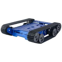 Robot Chassis Smart Robot Car Chassis Kit Aluminum Alloy Tank Chassis with 2WD Motors for Arduino/Raspberry Pi DIY Remote Control Robot Car Toys