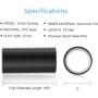 Hon&Guan 5 inch Air Duct - 16 FT Long, Black Flexible Ducting HVAC Ventilation Air Hose for Grow Tents, Dryer Rooms,Kitchen