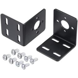 MECCANIXITY Motor Mounting Bracket Motor Holder 54x52x62mm Black with Screws for Motor 2 Pack