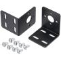 MECCANIXITY Motor Mounting Bracket Motor Holder 54x52x62mm Black with Screws for Motor 2 Pack