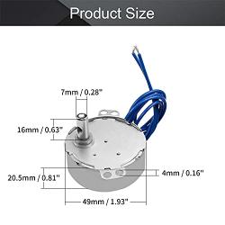 Fielect 2Pcs Synchronous Synchron Motor 50/60Hz AC 110V 30RPM CCW 4W Turntable Motor TYC-50 Motor for Cuptisserie Tumbler Cup Rotator Machince, Horizontal Hole Shaft