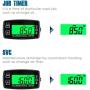 Runleader Engine Temp Gauge Meter, Hour Meter and Tachometer, Battery Replaceable for Garden Tractor Generator Chainsaw Outboard Marine ATV Jetski Motorcycle Snowmobile Compressor.