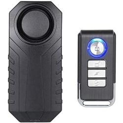 Mengshen Bicycle Alarm, Wireless Anti-Theft Burglar Security Alarm for Bike Motorcycle Car Vehicles Door Window, 113db Super Loud and Waterproof (Remote Control Included)