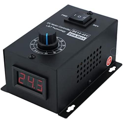 L&Z DC Motor Speed Controller PWM 12-48V 20A Brush Motor Adjustment Control Module 960W 25kHZ