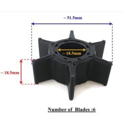 BODAO 6H3-44352-00 47-81423M / 47-97108M Boat Engine Water Pump Impeller for Yamaha 40/50/55/60/70HP for Mariner 48/55/60HP Outboard Motor