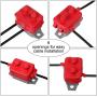 2 Pieces DC 12V - 24V Automatic Reset Circuit Breaker with Cover Stud Bolt and 4 Pieces Wire Lugs for Battery Chargers, Trucks, Buses, Electric Cars, Car Engines and Automotive Supplies (30 Amp)