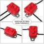 2 Pieces DC 12V - 24V Automatic Reset Circuit Breaker with Cover Stud Bolt and 4 Pieces Wire Lugs for Battery Chargers, Trucks, Buses, Electric Cars, Car Engines and Automotive Supplies (30 Amp)