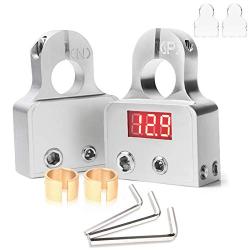 MNJ Motor Car Battery Terminal Connectors with Voltmeter - 0/4/8 AWG Positive Negative Battery Post Clamp and Shims for Car Auto Caravan Marine Boat Motorhome (Pair)