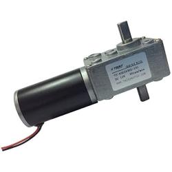 BEMONOC Reversible Mirco Dc Worm Geared Motor 12V 55 RPM Double Shaft Output 8mm with Gear Box for Diy Parts