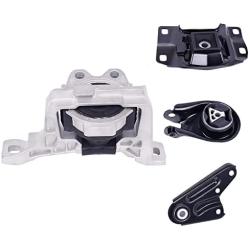Engine Motor & Transmission Mount Kit 4pcs Compatible with Fits 2004 2005 2006 2007 2008 2009 Mazda 3 , 2.0L A4402 A4404 A4405 A4418 BBM4-39-060D BP4S-39-070-B 3M51-6P082A BP4N39010C