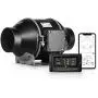 iPower Quiet 4 Inch Inline Duct Ventilation Fan with Temperature Humidity App Control via Bluetooth and WiFi, Exhaust Blower for Hydroponics, 4 EC, Heating Cooling Booster and Grow Tent