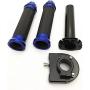 Motorcycle Hand Grips with Twist Throttle Handle Controller CNC Aluminum & Soft Rubber Handlebar Universal for 7/8