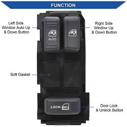 AiYiGu Power Door Lock Window Switch Control Button Front Driver Side, Compatible with Chevy Blazer Tahoe S10 C/K1500 2500 3500, 1995-2000 GMC Yukon Sonoma Isuzu Hombre i-370 Replace OE 15151356