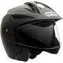 MMG Model 20 Motorcycle Open Face Helmet DOT Street Legal - Flip Up Clear Visor - Matte Black - Small