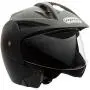 MMG Model 20 Motorcycle Open Face Helmet DOT Street Legal - Flip Up Clear Visor - Matte Black - Small
