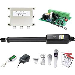 TOPENS A3 Automatic Gate Opener Kit Light Duty Single Gate Operator for Single Swing Gates Up to 12 Feet OR 300 Pounds Gate Motor