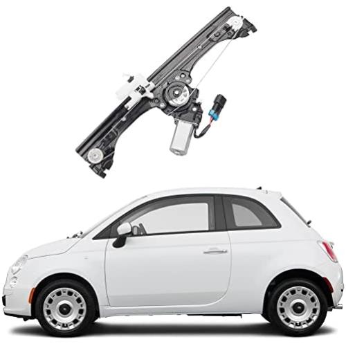 Dasbecan Front Left Driver Side Window Regulator Assembly w/Motor Fits 2012-2019 Fiat 500 1.4L 68070267AC 68070267AD 68070267AE