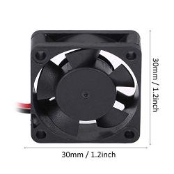 Motor Cooling Fan, 5V-7V DC Cooling Fan RC Motor Heat Sink System Black DC Fan Car Parts (30 * 30MM)