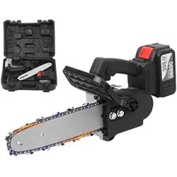 JMG 12-Inch Powerful Chainsaw with Box, 21V Cordless Electric Chain Saw Brushless Motor Auto-Tension for Tree Branch Wood Cuttingd Cutting
