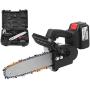 JMG 12-Inch Powerful Chainsaw with Box, 21V Cordless Electric Chain Saw Brushless Motor Auto-Tension for Tree Branch Wood Cuttingd Cutting