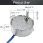 Fielect 2Pcs Synchronous Motor AC 110V 5-6RPM Turntable Motor CW/CCW Direction 4W TYC-50 Single Flat Shaft