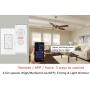 Universal Smart WiFi Ceiling Fan & Dimmer Remote Control Kit, Ceiling Fan Timing Speed & Dimmable LED Light Dimming Remote Control, Compatible with Alexa Google Assistant & Smart Life App