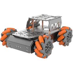 Mecanum Wheel Chassis Car Kit with TT Motor, Aluminum Alloy Frame, Smart Car Kit for DIY Education Robot Car Kit