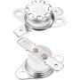uxcell KSD301 Thermostat 135°C/275°F Normal Closed N.C Adjust Snap Disc Temperature Switch for Microwave,Oven,Coffee Maker 2pcs