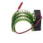 Motor Heat Sink Heatsink with Fan N10028 Cooling Side Vent 6v JST 540 545 550 Size Alloy Aluminum for 1/10 RC Hobby Model Car HSP HPI Wltoys Himoto Tamiya(Green)